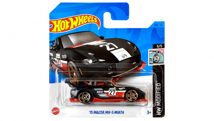 Машинка Базовая Hot Wheels '15 Mazda MX-5 Miata Modified 1:64 HKH87 Black - Retromagaz, image 1