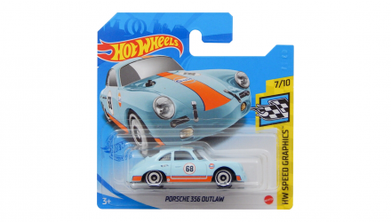 Машинка Базовая Hot Wheels Porsche 356 Outlaw Gulf Speed Graphics 1:64 GRY45 Light Blue - Retromagaz, image 1