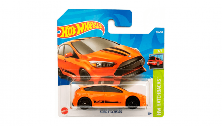 Машинка Базовая Hot Wheels Ford Focus RS Hatchbacks 1:64 HCX73 Orange - Retromagaz, image 1