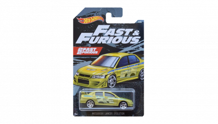 Тематическая Машинка Hot Wheels Mitsubishi Lancer Evolution 7 VII Fast & Furious 1:64 FYY56 Green - Retromagaz, image 1