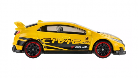 Тематическая Машинка Hot Wheels '16 Honda Civic Type R Honda 1:64 HDH18 Yellow - Retromagaz, image 4