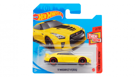 Машинка Базова Hot Wheels '17 Nissan GT-R (R35) Then and Now 1:64 GTB34 Yellow - Retromagaz, image 1