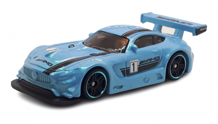 Машинка Базовая Hot Wheels '16 Mercedes-AMG GT3 Race Day 1:64 FYD75 Light Blue - Retromagaz, image 2