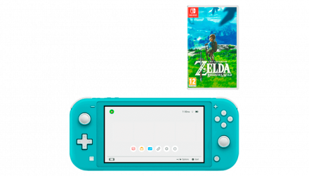 Набор Консоль Nintendo Switch Lite 32GB (045496452711) Turquoise Б/У + Игра The Legend of Zelda Breath of The Wild Русская Озвучка Б/У - Retromagaz, image 1