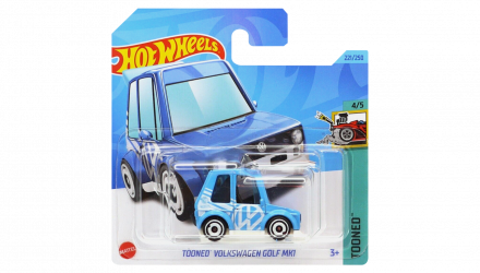 Машинка Базовая Hot Wheels Tooned Volkswagen Golf MK1 Treasure Hunts Tooned 1:64 HKK96 Light Blue - Retromagaz, image 1