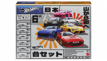 Тематическая Машинка Hot Wheels 6шт Subaru BRZ / Acura Integra / Mitsubishi 3000GT / Toyota Supra / Nissan Z / Mazda RX7 Japanese Classics 1:64 HRX54 Pink - Retromagaz, image 1