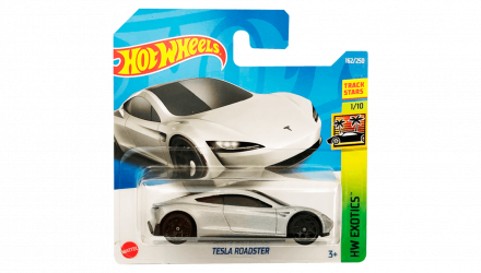 Машинка Базова Hot Wheels Tesla Roadster Exotics 1:64 HCV04 Silver - Retromagaz, image 1