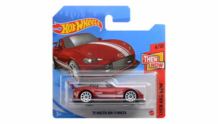 Машинка Базовая Hot Wheels '15 Mazda MX-5 Miata Then and Now 1:64 GTB35 Red - Retromagaz, image 1