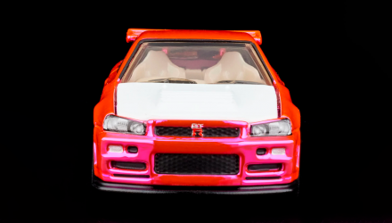 Машинка Premium Hot Wheels Nissan Skyline GT-R (BNR34) Red Line Club RLC 1:64 HNL06 Pink - Retromagaz, image 6