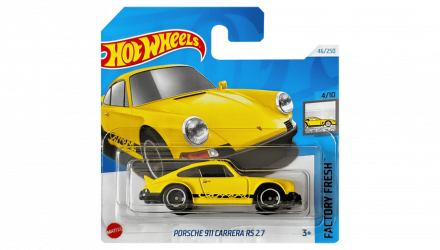 Машинка Базова Hot Wheels Porsche 911 Carrera RS 2.7 Factory Fresh 1:64 HTC49 Yellow - Retromagaz, image 1