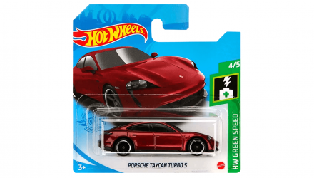 Машинка Базовая Hot Wheels Porsche Taycan Turbo S Green Speed 1:64 GTB23 Dark Red - Retromagaz, image 1