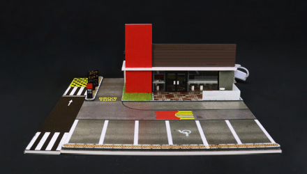 Діорама G-Fans Burger Cafe Бургер Кафе з Підсвіткою 1:64 Black - Retromagaz, image 1