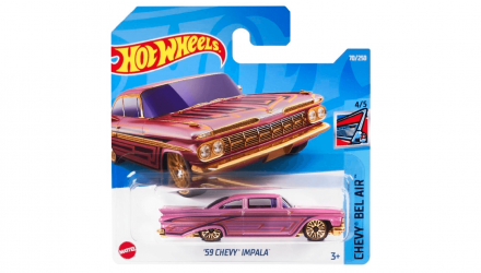 Машинка Базова Hot Wheels '59 Chevy Impala Chevy Bel Air 1:64 HCV08 Pink - Retromagaz, image 1