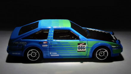 Машинка Базова Hot Wheels Toyota AE86 Sprinter Trueno Falken Drift 1:64 GTB26 Blue - Retromagaz, image 4