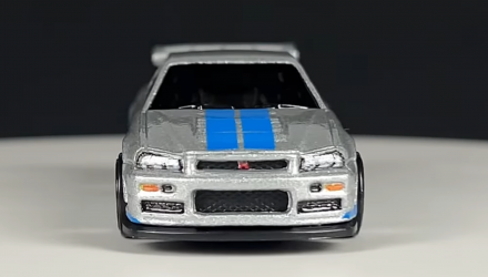 Тематическая Машинка Hot Wheels Nissan Skyline GT-R (BNR34) Fast & Furious 1:64 HNR88/HNT02 Silver - Retromagaz, image 5