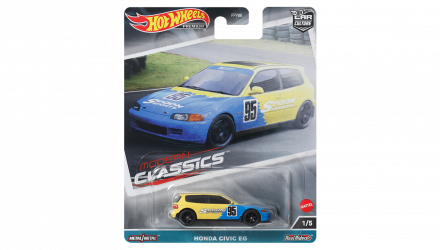 Машинка Premium Hot Wheels Honda Civic EG Modern Classics 1:64 FPY86/HKC67 Yellow - Retromagaz, image 1