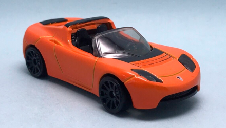 Машинка Базовая Hot Wheels Tesla Roadster Then and Now 1:64 HKJ44 Orange - Retromagaz, image 2