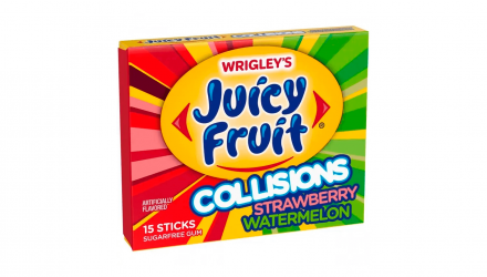 Жувальна Гумка Wrigley’s Juicy Fruit Collisions Strawberry Watermelon 15 sticks - Retromagaz, image 2