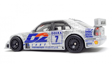 Машинка Premium Hot Wheels 1994 AMG-Mercedes C-Class DTM Touring Car Deutschland Design 1:64 HCJ80 Silver - Retromagaz, image 3