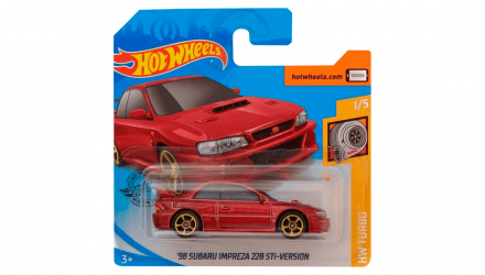 Машинка Базова Hot Wheels '98 Subaru Impreza 22B STi-Version Turbo 1:64 GHF06 Red - Retromagaz, image 1