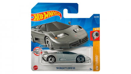 Машинка Базовая Hot Wheels '94 Bugatti EB110 SS Turbo 1:64 HCX91 Silver - Retromagaz, image 1