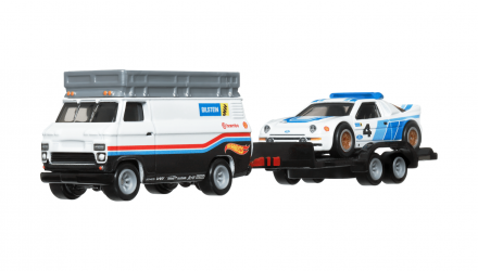 Машинка Premium Hot Wheels 4шт MG Metro 6R4 / Lancia Delta / Ford RS200 / HW Rally Hauler Group B Diorama 1:64 HKC18 White - Retromagaz, image 6