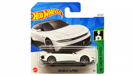 Машинка Базовая Hot Wheels DeLorean Alpha5 Green Speed 1:64 HTB84 White - Retromagaz, image 1