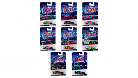 Набор Тематическая Машинка Hot Wheels Neon Speeders HLH72 2024-1 8шт - Retromagaz, image 1