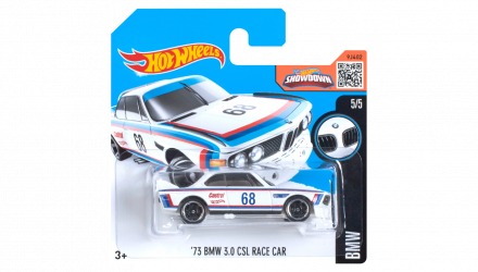 Машинка Базовая Hot Wheels '73 BMW 3.0 CSL Race Car BMW 1:64 DHP29 White - Retromagaz, image 1