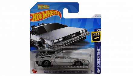 Машинка Базовая Hot Wheels DeLorean DMC-12 Back to the Future Time Machine - Hover Mode Screen Time 1:64 HTB33 Silver - Retromagaz, image 1