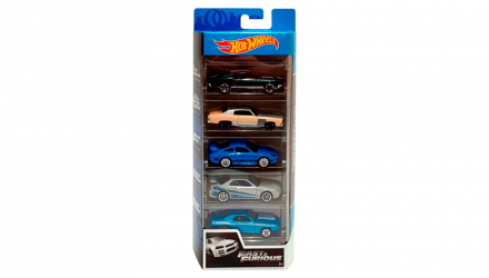 Машинка Базова Hot Wheels 5шт Mustang / Monte Carlo / Porsche 911 / Nissan Skyline / Camaro Fast & Furious 1:64 GHP55 GMG69 Silver - Retromagaz, image 1