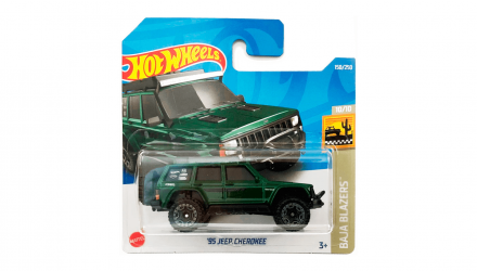 Машинка Базовая Hot Wheels '95 Jeep Cherokee Baja Blazers 1:64 HCT10 Green - Retromagaz, image 1