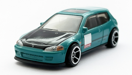 Тематическая Машинка Hot Wheels '92 Honda Civic EG Honda 1:64 HDH20 Turquoise - Retromagaz, image 2