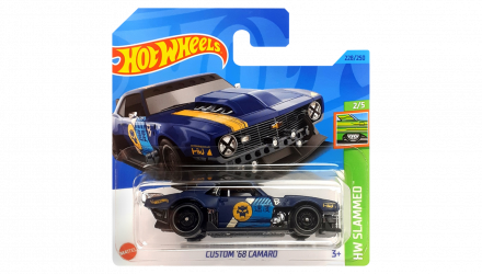 Машинка Базовая Hot Wheels Custom '68 Camaro Slammed 1:64 HKG68 Blue - Retromagaz, image 1