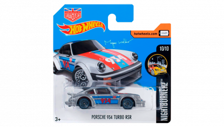 Машинка Базова Hot Wheels Porsche 934 Turbo RSR Magnus Walker Urban Outlaw Nightburnerz 1:64 DTY84 Metallic Silver - Retromagaz, image 1