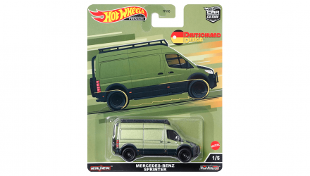 Машинка Premium Hot Wheels Mercedes-Benz Sprinter Deutschland Design 1:64 HCJ96 Green - Retromagaz, image 1