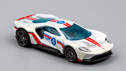 Машинка Базова Hot Wheels '17 Ford GT Then and Now 1:64 GTB38 White - Retromagaz, image 2