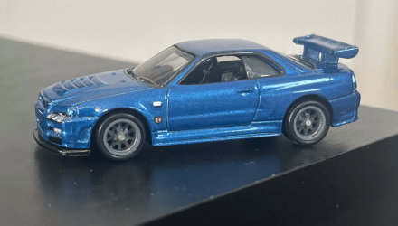 Машинка Premium Hot Wheels Nissan Skyline GT-R (R34) Fast & Furious Rep. Entertainment 1:64 DWJ88 Blue - Retromagaz, image 2