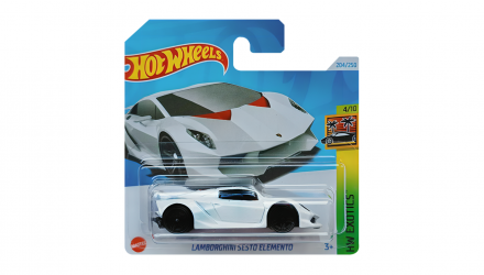 Машинка Базовая Hot Wheels Lamborghini Sesto Elemento Exotics 1:64 HTC23 White - Retromagaz, image 5