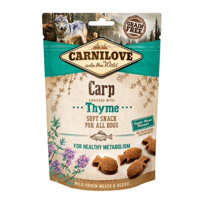 Лакомства для Собак Carnilove Dog Crunchy Snack Carp with Thyme 200g - Retromagaz