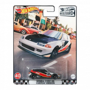 Машинка Premium Hot Wheels Honda Civic EG Custom Version Boulevard 1:64 GRM05 Silver