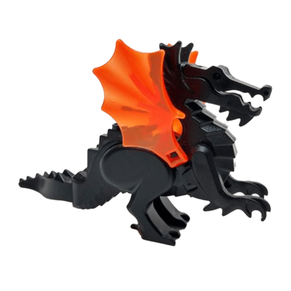 Фигурка Lego Воздух Dragon Classic Castle with Trans-Neon Orange Wings Animals 6129c04 Black Б/У - Retromagaz