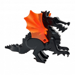 Фигурка Lego Воздух Dragon Classic Castle with Trans-Neon Orange Wings Animals 6129c04 Black Б/У - Retromagaz