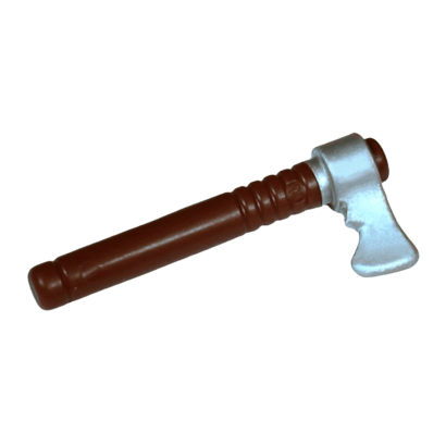 Оружие Lego Топор Tomahawk with Flat Silver Blade 13571pb01 6037379 Dark Brown Б/У - Retromagaz