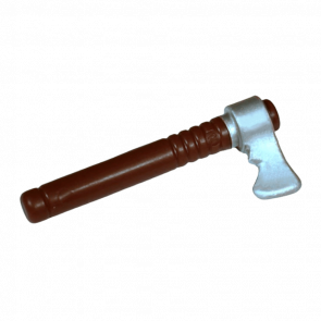 Оружие Lego Топор Tomahawk with Flat Silver Blade 13571pb01 6037379 Dark Brown Б/У