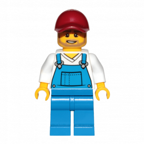 Фигурка Lego Recreation 973pb3472 Overalls Blue over V-Neck Shirt City cty1006 1 Б/У - Retromagaz