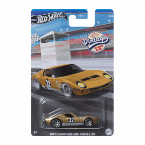 Тематическая Машинка Hot Wheels 1971 Lamborghini Miura SV Vintage Racing Club 1:64 HRT81/HRV03 Gold