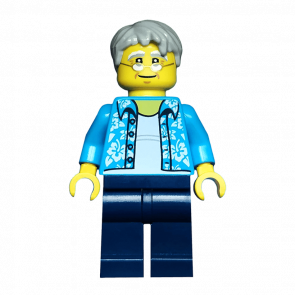 Фигурка Lego People 973pb2731 Beachgoer Gray Male Hair City cty0762 1 Б/У - Retromagaz