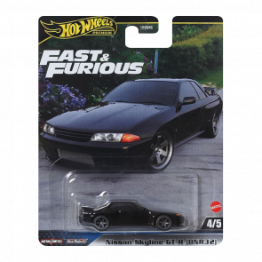 Машинка Premium Hot Wheels Nissan Skyline GT-R (BNR32) Fast & Furious 1:64 HYP69 Black