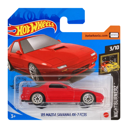 Машинка Базовая Hot Wheels '89 Mazda Savanna RX-7 FC3S Nightburnerz 1:64 GHB56 Red - Retromagaz